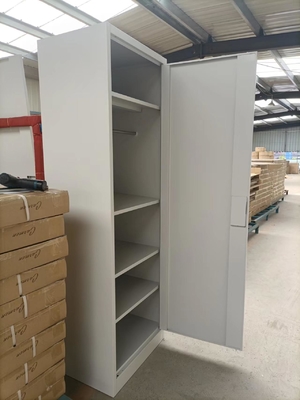 Two Doors Metal Wardrobe Locker Steel Storage Cabinet