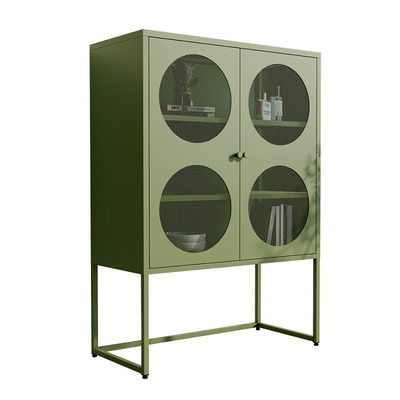 Home Furniture 2 Door Steel Storage Locker Metal Cupboard With Stand Feet