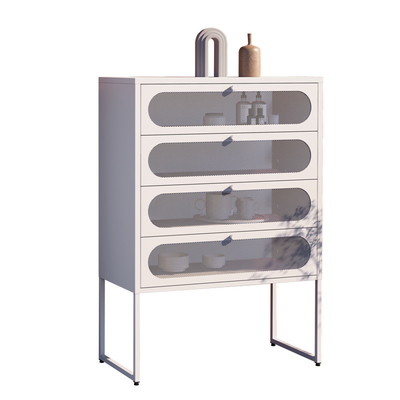 4 Layer lockable Metal Cupboard Environmental Powder Coated Steel Storage Cabinet