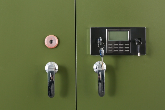 Two Swing Door Security Standing Gun Safe Cabinet With Key &amp; Password Lock