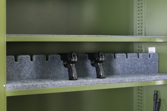 Army green Metal Gun Safe Cabinet For Handgun And Ammunition Storage