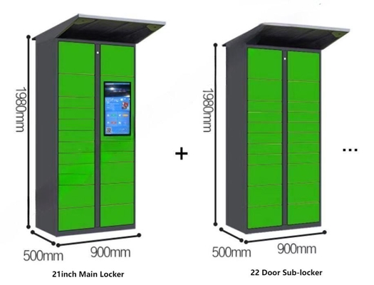 H1980mm Outdoor Smart Electric Locker With 10inch Screen And Different Size Door