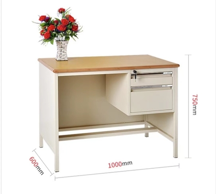Knock Down Structure Office Table Desk With 25mm Wooden Desktop