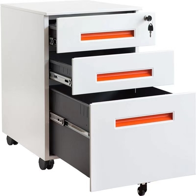 Steel 3 Drawer Storage Office Mobile Pedestal For A4 File
