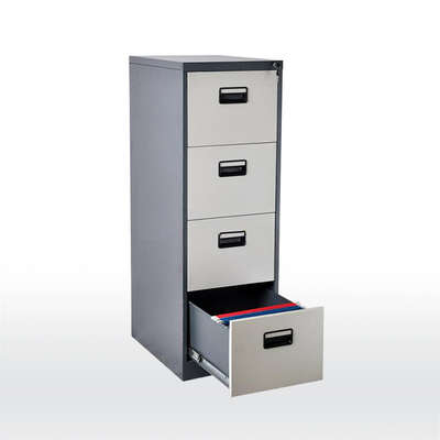 Knocked Down Vertical 4 Drawer Standard Steel Filing Cabinet For Office Storage