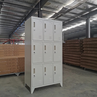 Oem Odm Steel Storage Locker Staff / Employee / Hospital / School Use Wardrobe 9 Door