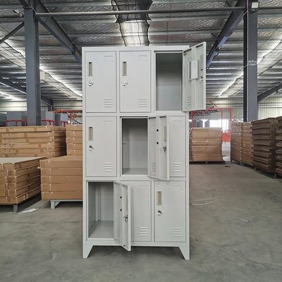 Oem Odm Steel Storage Locker Staff / Employee / Hospital / School Use Wardrobe 9 Door