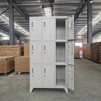 Oem Odm Steel Storage Locker Staff / Employee / Hospital / School Use Wardrobe 9 Door