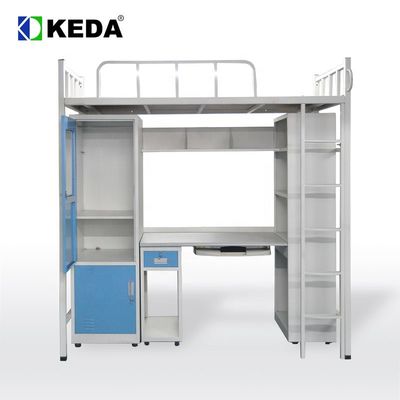 192cm Long 180cm High Steel Bunk Bed With Desk