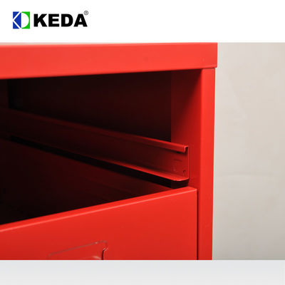 Red 1mm 35Kgs Loading Capacity Office Filing Cabinet