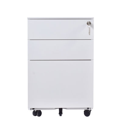 Steel Metal Mobile 3 Drawers Filing Cabinet For A4 File
