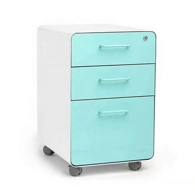 Lockable Steel Mobile Pedestal Cabinet Assembly Structure A4 Files