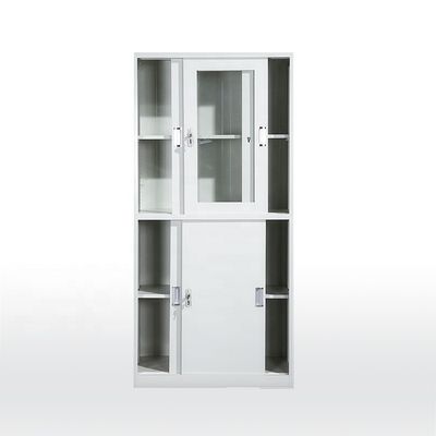 40mm Glass 1850*900*400mm 2 Door File Cabinet