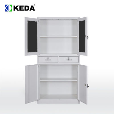 Glass Door 0.160 CBM 45kgs Capacity Metal Filing Cupboard