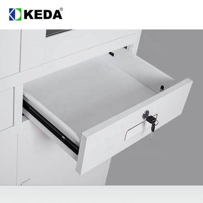 Glass Door 0.160 CBM 45kgs Capacity Metal Filing Cupboard