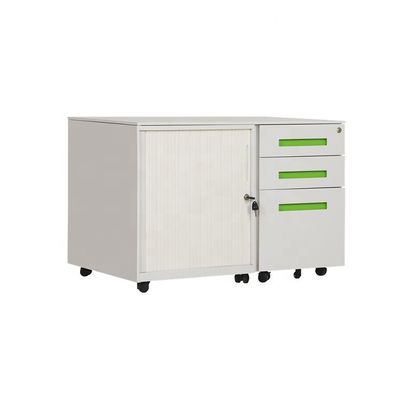 Hot Grey Office Storage Mobile Caddy With Tambour Door Filing Cabinet