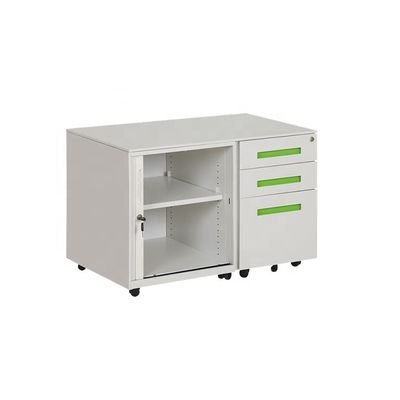 Hot Grey Office Storage Mobile Caddy With Tambour Door Filing Cabinet