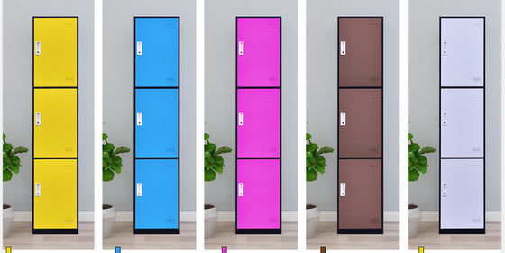 Knock-down Structure Metal Wardrobe Cabinet Colorful Office/Home/School Furniture