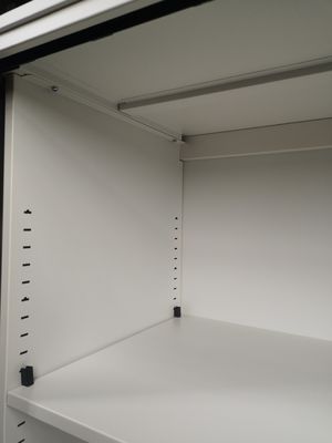 Half Height Tambour Door Filing Cabinet With 2 Adjustable Shelves
