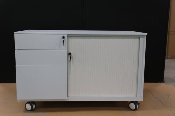 Light Grey H600mm W900mm Tambour Filing Cabinet Office Furniture