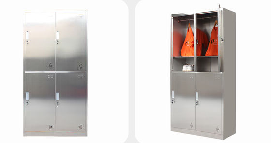 304 Stainless Steel Locker 6 Door Storage Cabinet Height 185cm