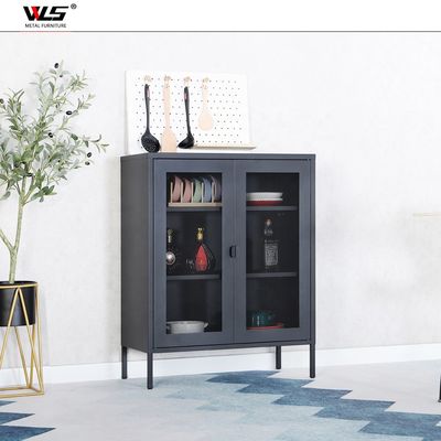 H1015mm Living Room Storage Cabinet Modern Steel Sideboard Storage Cabinet