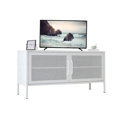 Modern Style 1.2mm Steel TV Stand Cabinet Metal Living Room Apartment