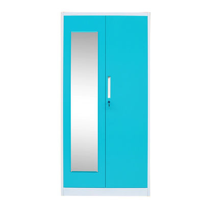 2 Door Metal Wardrobe Cabinet Steel Bedroom Furniture Storage &amp; Closet