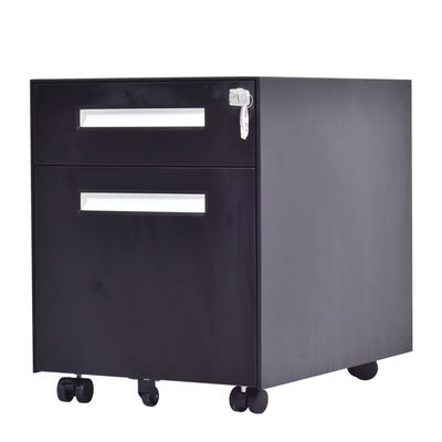 Steel 2 Drawer Mobile Pedestal Anti Dumping Assembly Structure