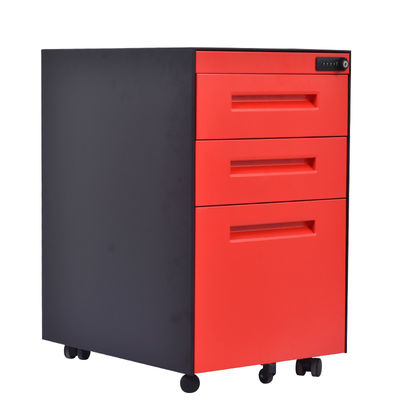 Steel Storage Movable 3 Drawer Pedestal Cabinet For Office Equipment