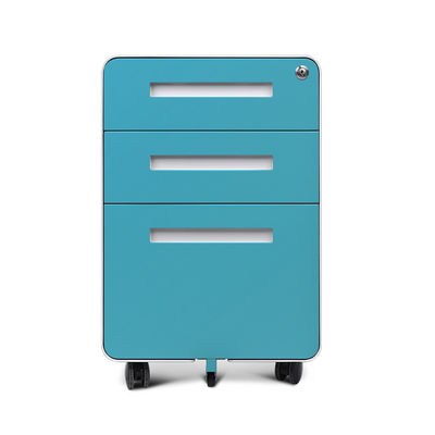 3 Drawers Office Storage Cabinet With Wheel Lock Movable Storage Cabinet