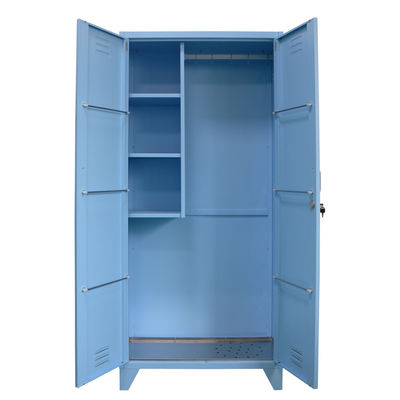 Knock Down Metal Locker Shelves For Mop And Tower Bar
