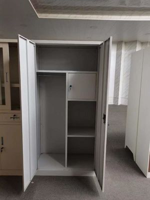 Customized 2 Door Wardrobe Steel Filing Cabinet File Cupboard For Office