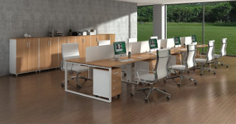 Simple Design Office Study Desk Office Workstation With Steel Frame