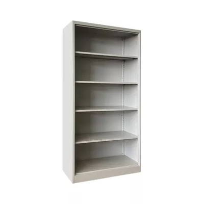 0.6mm Library Book Shelf Bookstore White Bookcase Movable Steel Book Shelf