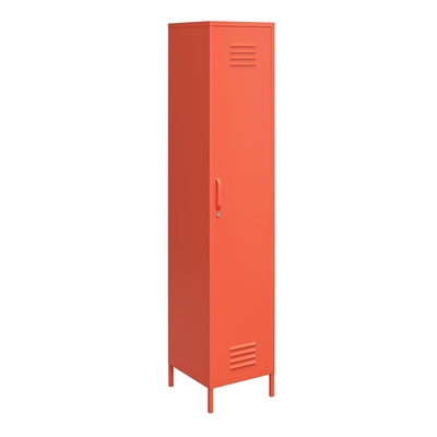 Orange H1700 Single Metal Locker Storage Cabinet Flat Packing With Ajustable Feet