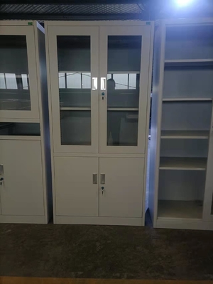 Glass Door Cold Rolled Steel Filing Cupboard Storage Office Furniture