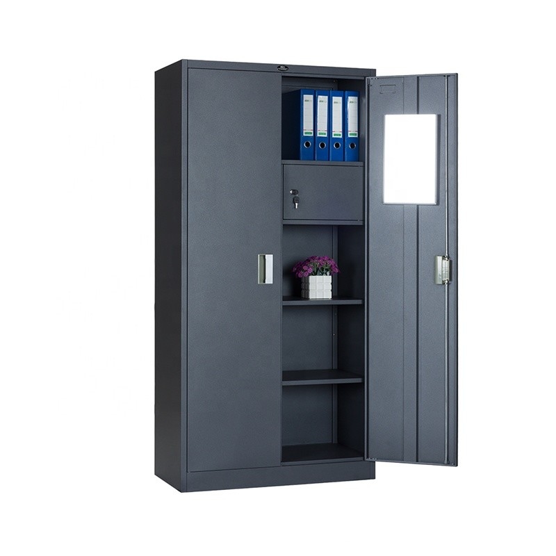 Home Storage Knock Down Closet Metal Clothes Steel Wardrobe Cabinet