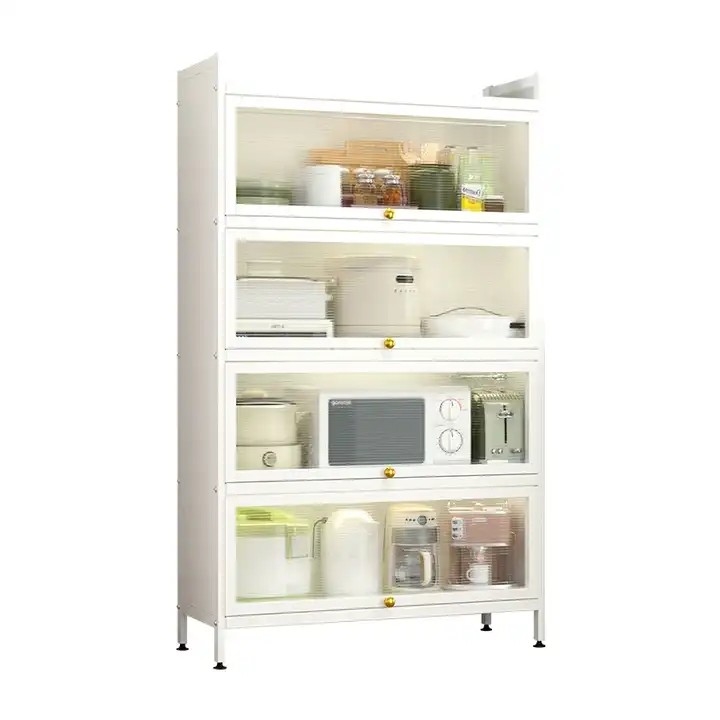 Living Room Metal Kitchen Pantry Cupboards Storage Cabinet Modern