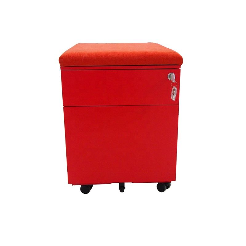 Side Open 0.7mm Steel Mobile Pedestal With Cushion