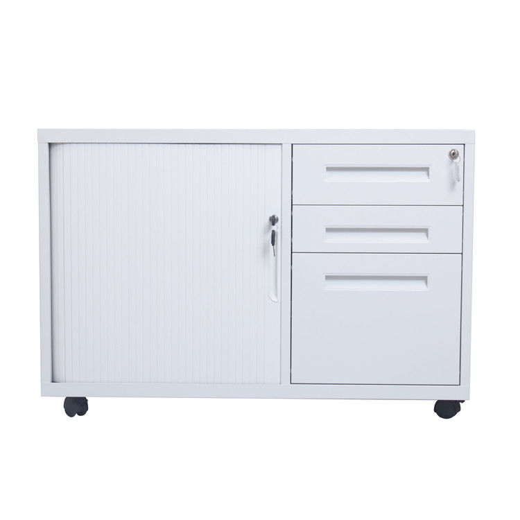 3 Drawer 34kgs 500mm Depth Tambour Storage Cabinet