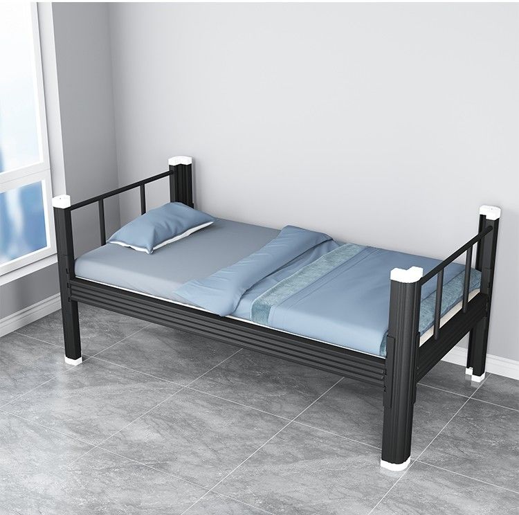 Customized Home Furniture H720mm Metal Single Bed Heavy Duty Single Steel Bed