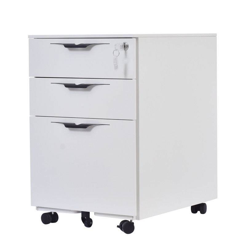 3 Drawer Home Office Metal Steel Mobile Pedestal Cabinet Stationery Storage