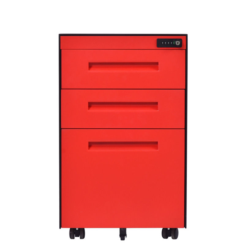 Steel Storage Movable 3 Drawer Pedestal Cabinet For Office Equipment