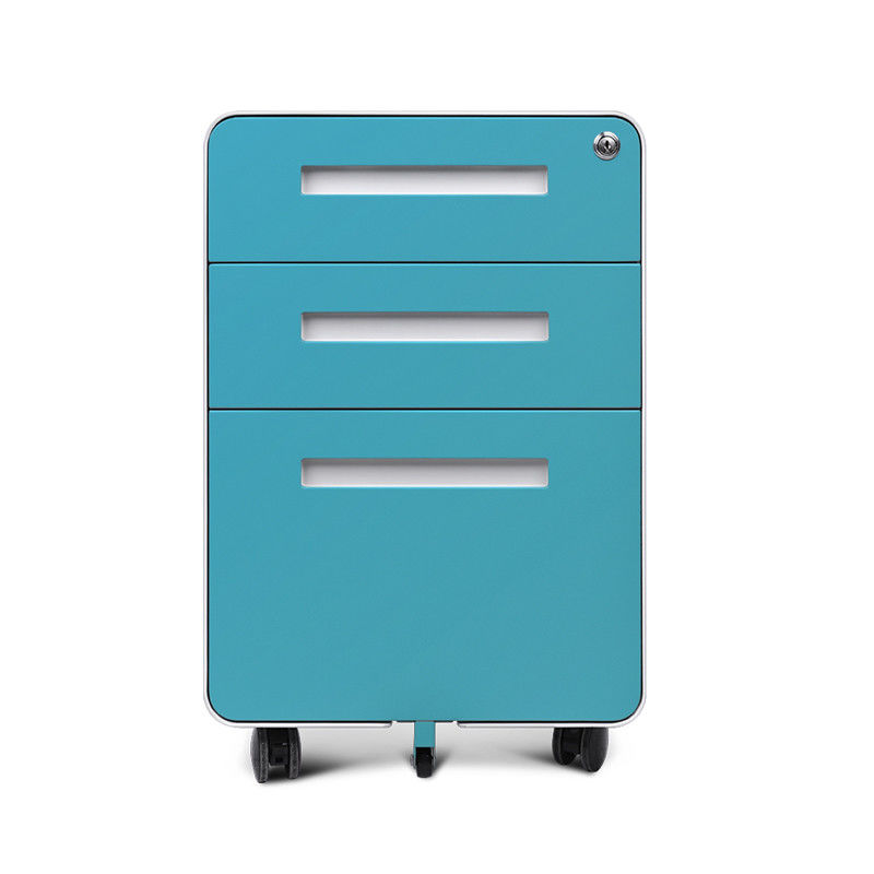 3 Drawers Office Storage Cabinet With Wheel Lock Movable Storage Cabinet
