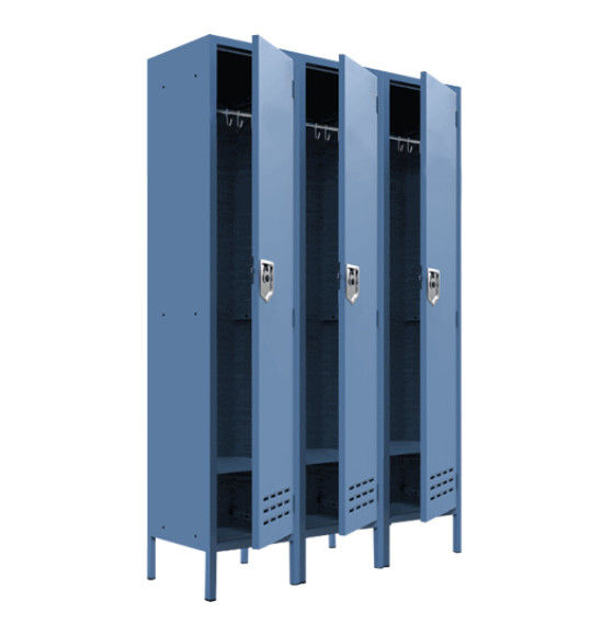 3 Compartment metal Staff Locker Cabinet Gym Storage Locker