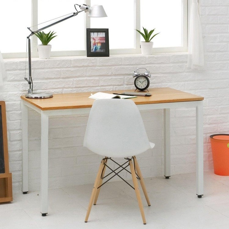 Home Work White Single Office Table Wooden Computer Table Desk