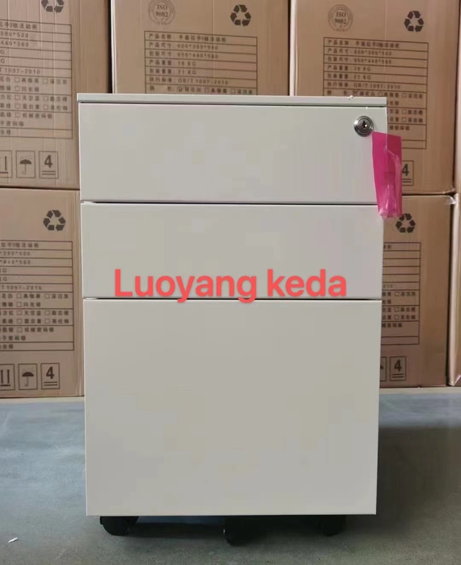 Steel Movable Drawers Filing Cabinet Office Furniture 0.7mm Thickness