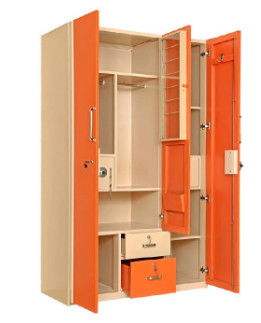 Office Furniture Steel Closet Wardrobe Metal Storage Wardrobe Cupboard