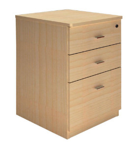 Office Furniture Wooden File Cabinet / Book Cupboard 3 Drawer Mobile Pedestal